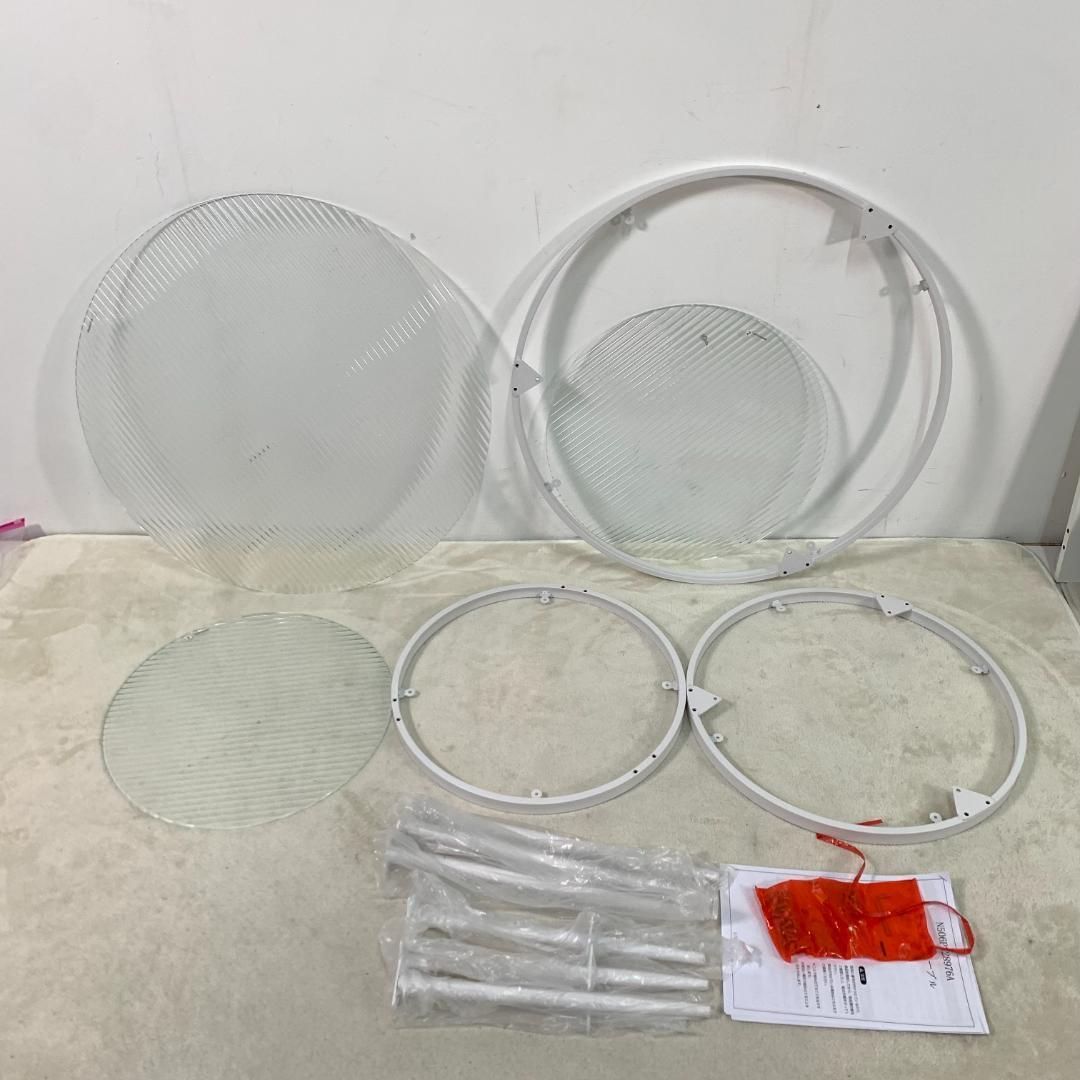 新品 ガラステーブル 2点セット センターテーブル ガラス天板1711-160