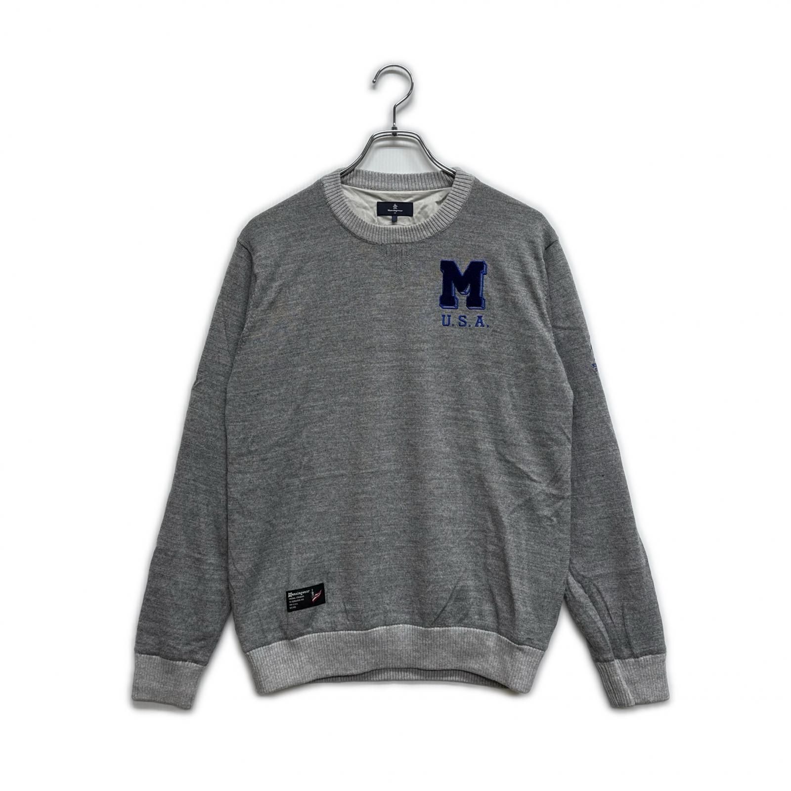 中古 メンズ マンシングウェア Munsing wear セーター M グレー 長袖