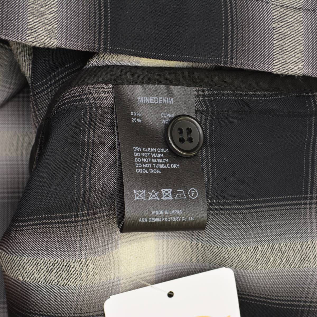 MINEDENIM】22SS Cuprawool Ombre Check Harrington JKTジャケット