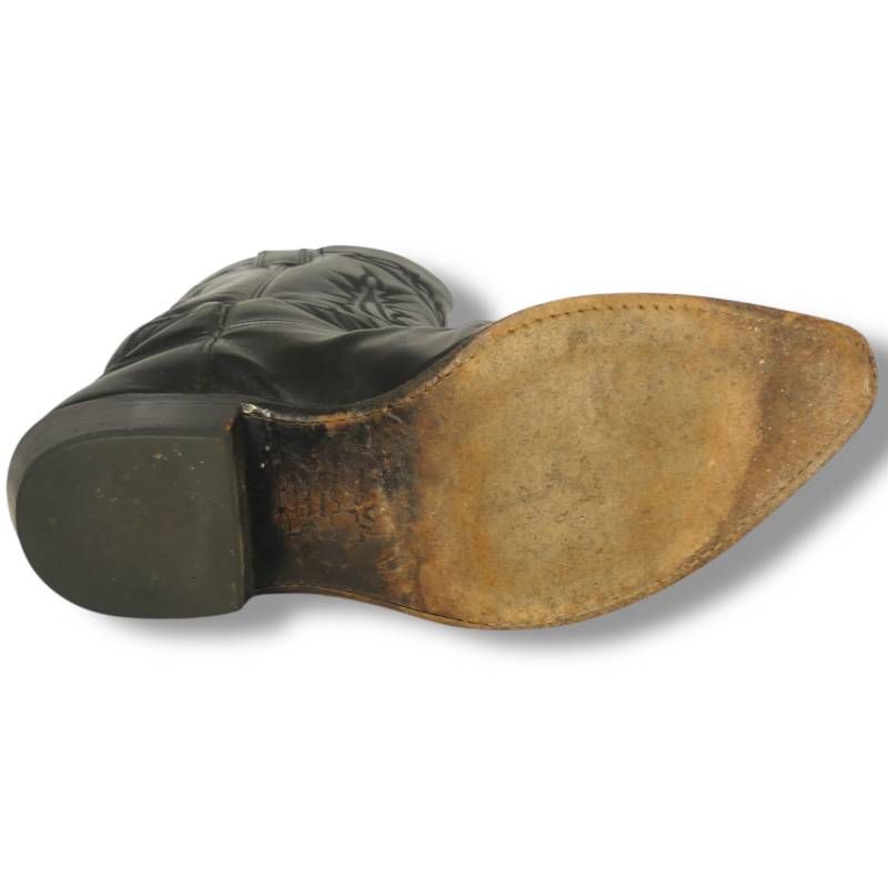 Tony Lama トニーラマ ウエスタンブーツ 27 黒 ブラック 刺繍 メキシコ