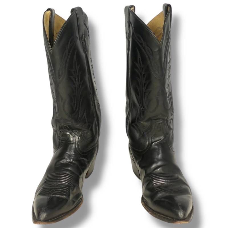 Tony Lama トニーラマ ウエスタンブーツ 27 黒 ブラック 刺繍 メキシコ