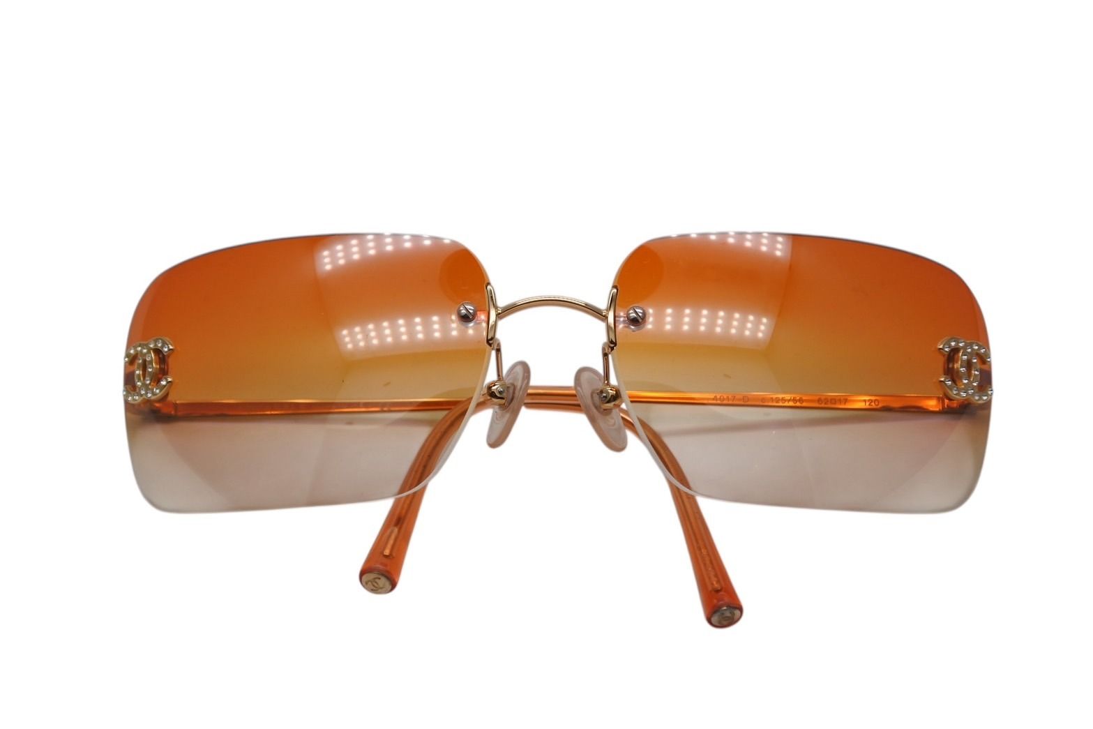 極美品 CHANEL シャネル スクエア サングラス ココマーク 4017-D