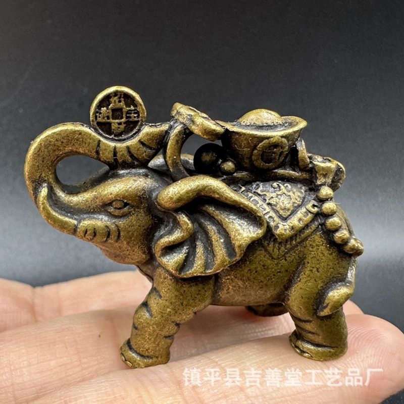 H*I様 象 刻印あり 小物入れ 金属製 工芸品 アンティーク 素材不明