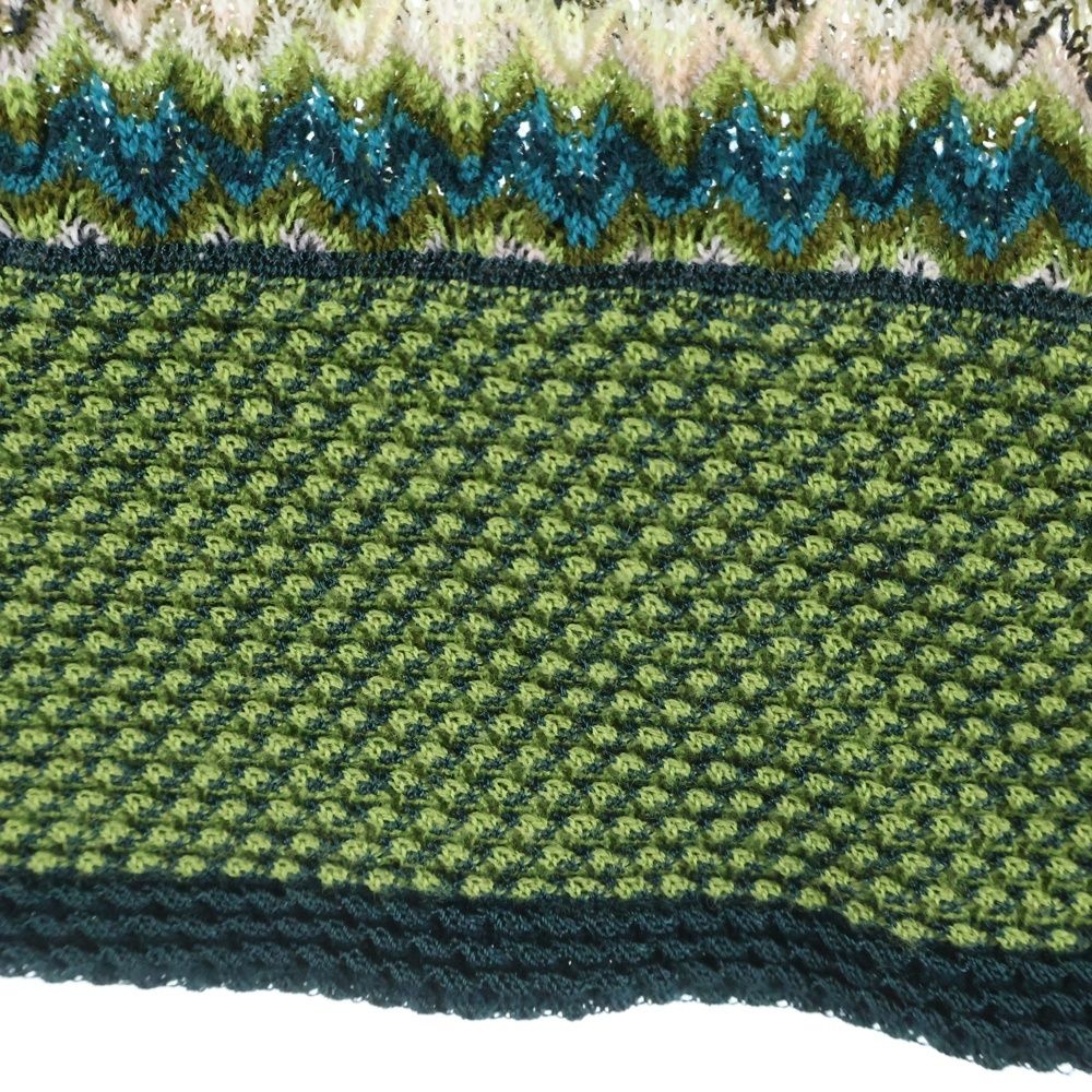 MISSONI (ミッソーニ) ニット 総柄七分丈カットソー グリーン - メルカリ