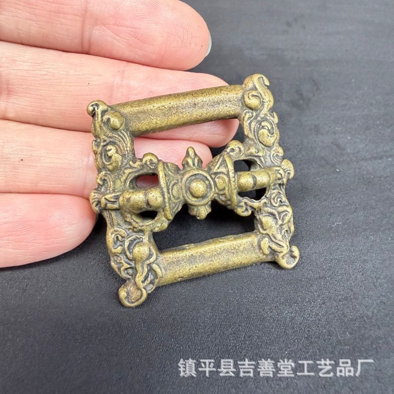 新品未使用 藏式 古銅 金杵 手把件 藏 宗教 降魔 杵 金 工芸品 件