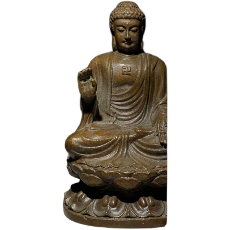 新品未使用 古銅 釈迦牟尼 仏像 置物 古式 家庭 装飾 工芸品 置物 如来