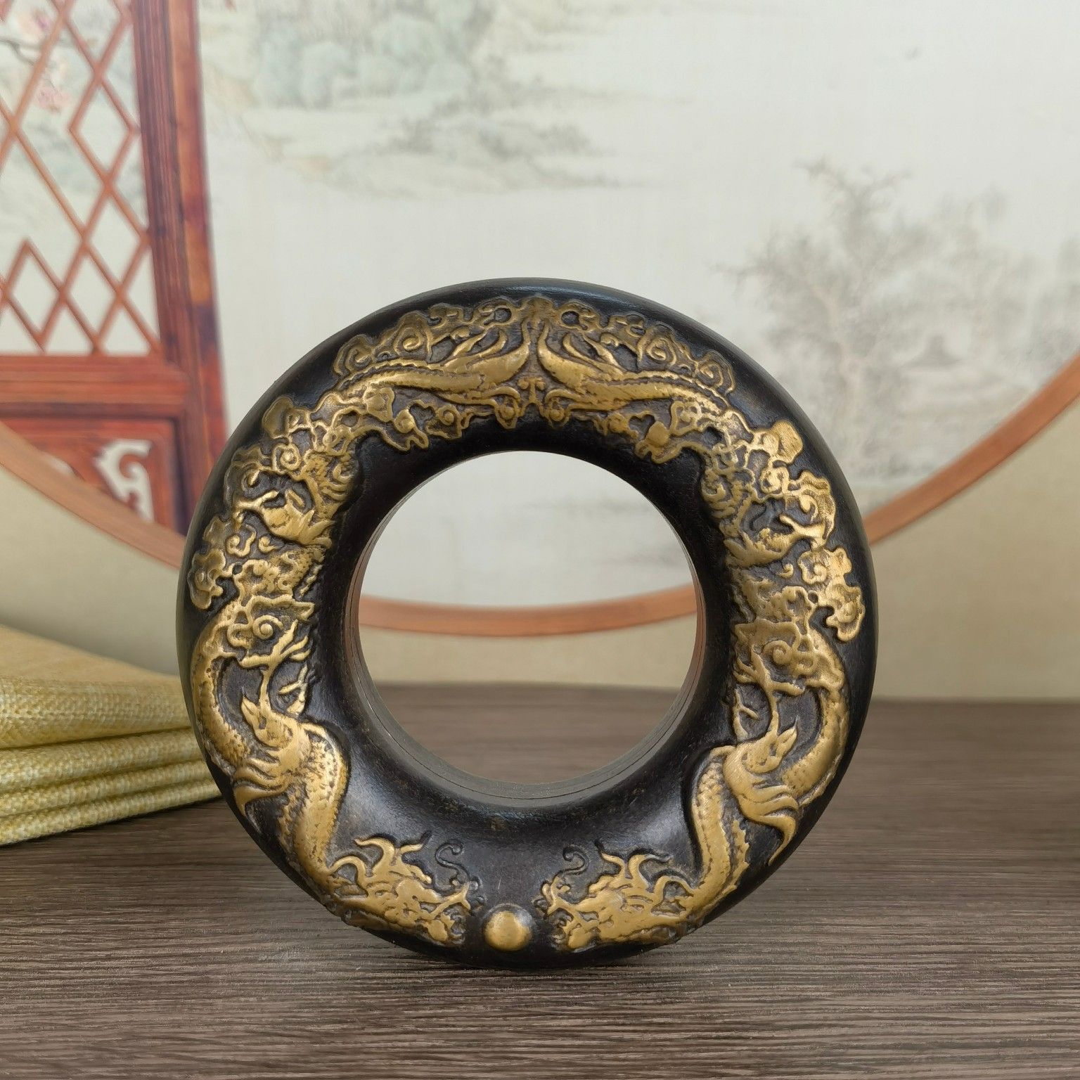 新品未使用 古銅 蟹 茶 件 心 茶道 茶 玩 中式 家庭 金属 装飾 工芸 品