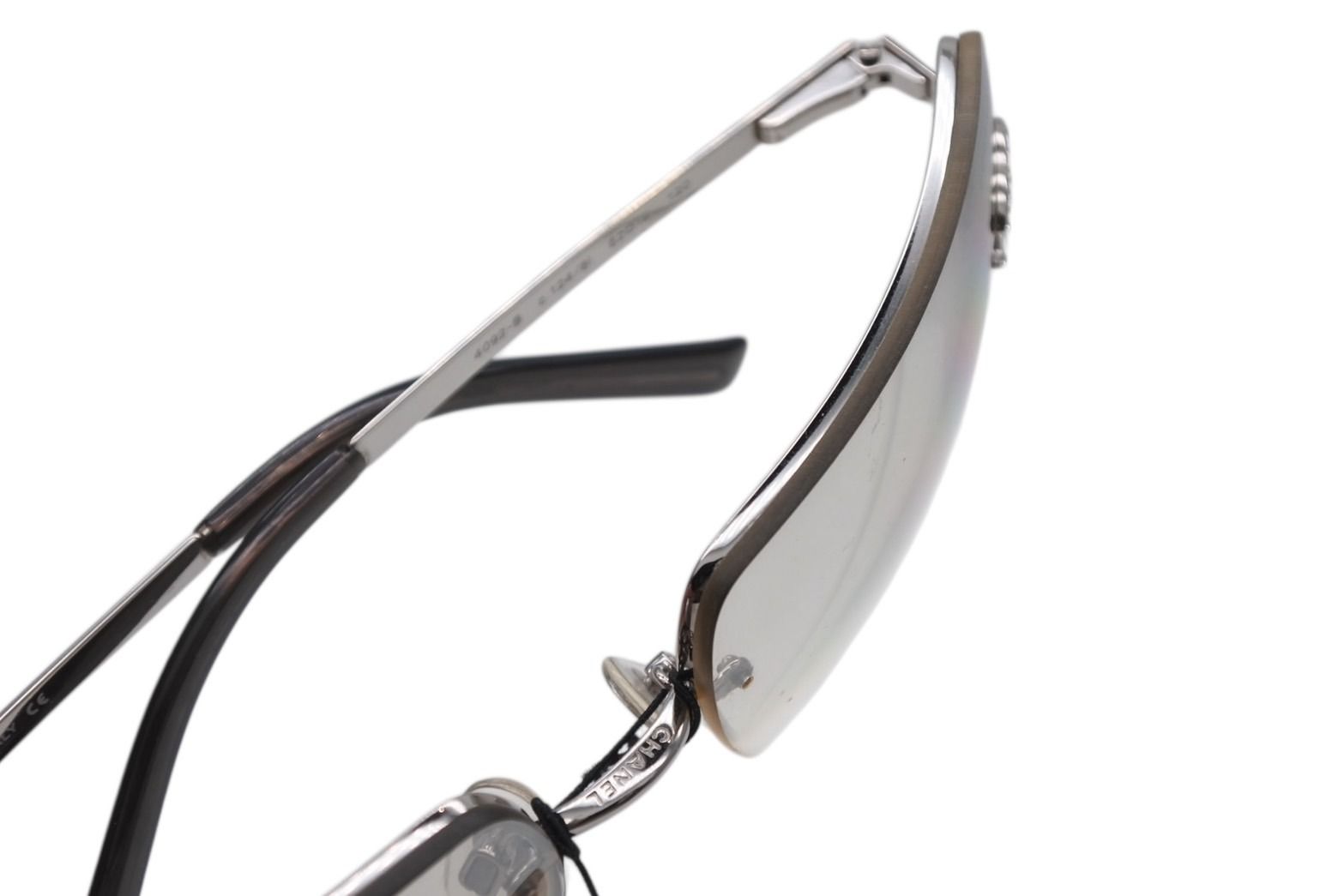 極美品 CHANEL シャネル ココマーク サングラス メガネ リムレス 4092