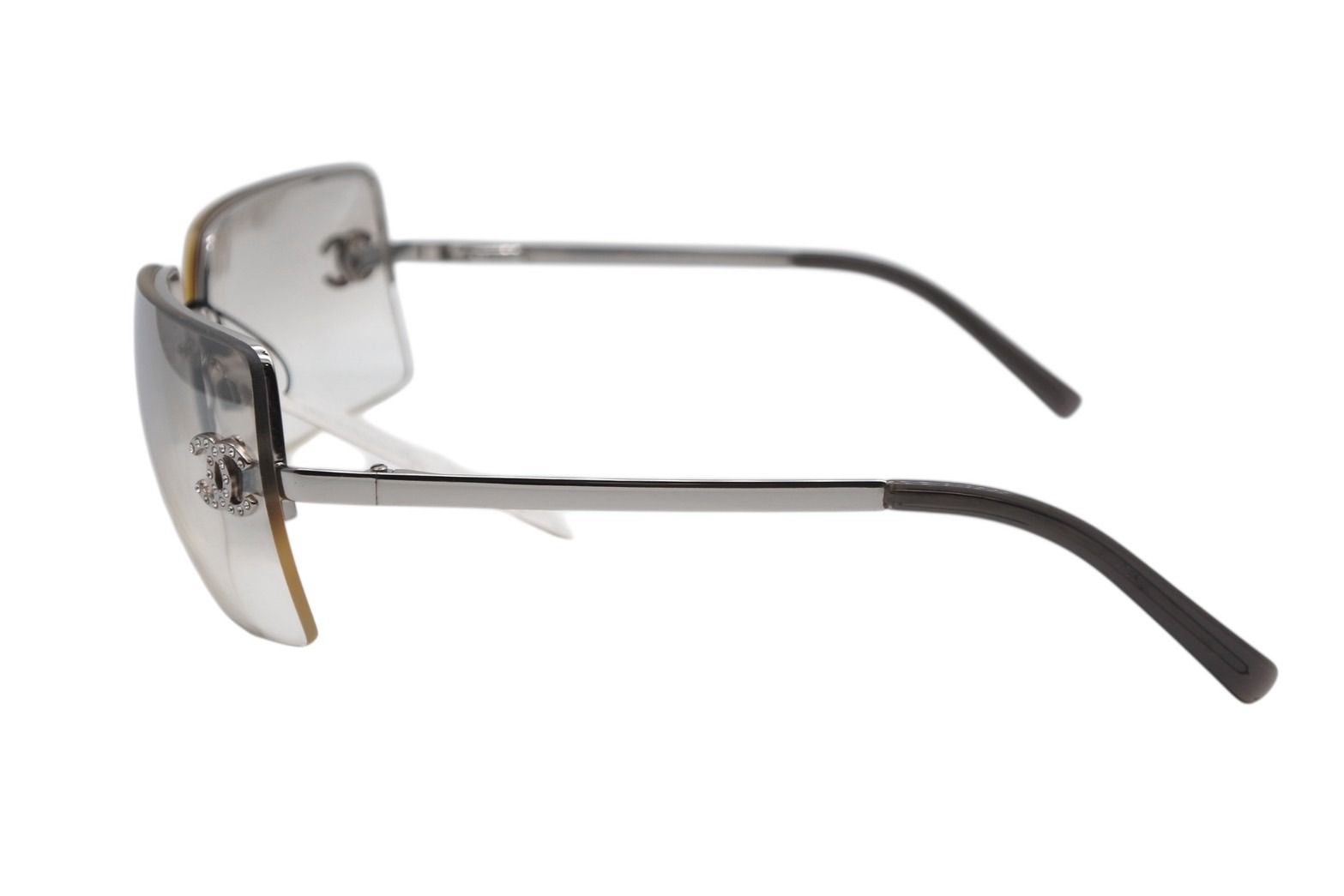 極美品 CHANEL シャネル ココマーク サングラス メガネ リムレス 4092