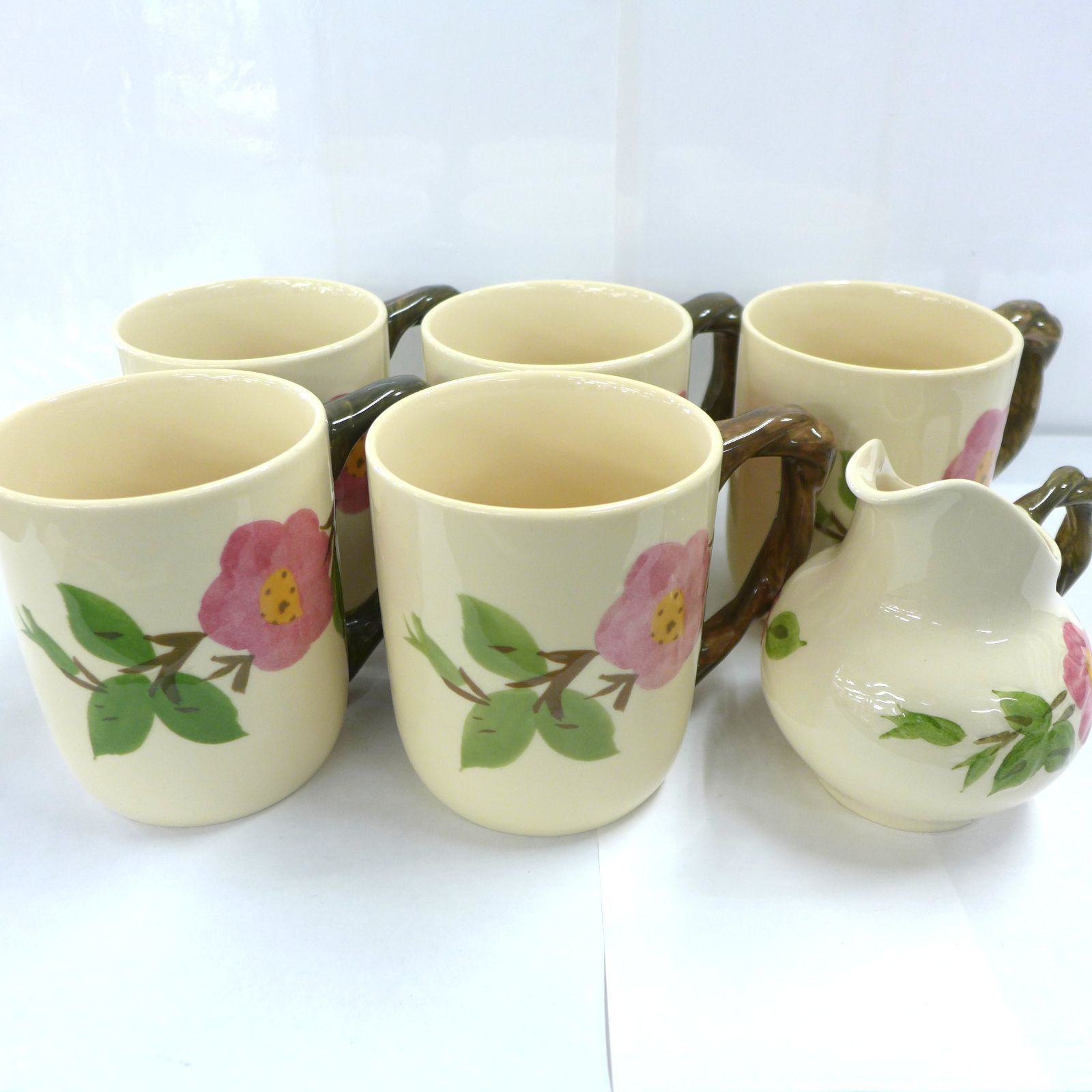 フランシスカン　デザートローズ　ビンテージ　6点セット Franciscan フランシスカン デザートローズ マグカップ＆クリーマー 6