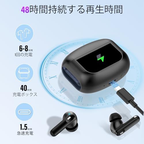 イヤホン bluetooth ワイヤレスイヤホン【2025年最新多機能タッチ