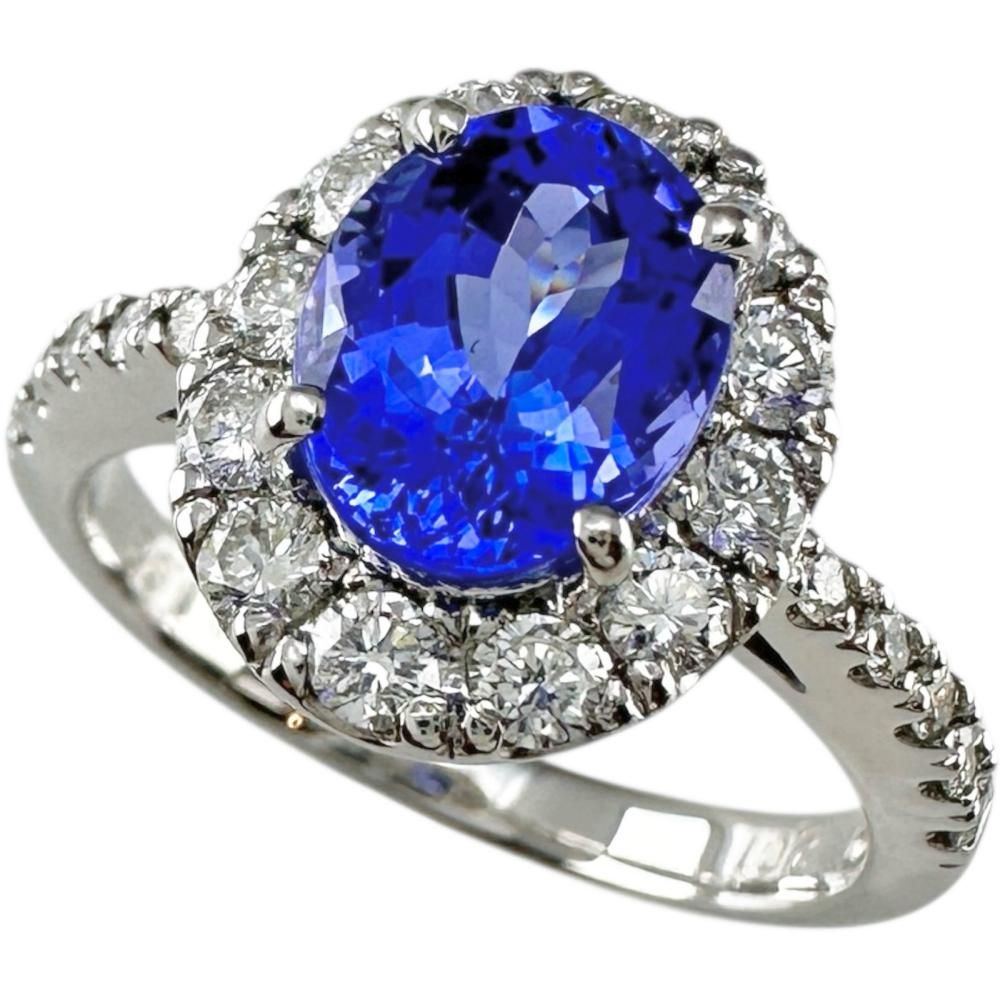 Pt950 タンザナイト ダイヤモンド 12号 リング 12号 タンザナイト 2.01ct ダイヤモンド 0.62ct リング・指輪 Pt950