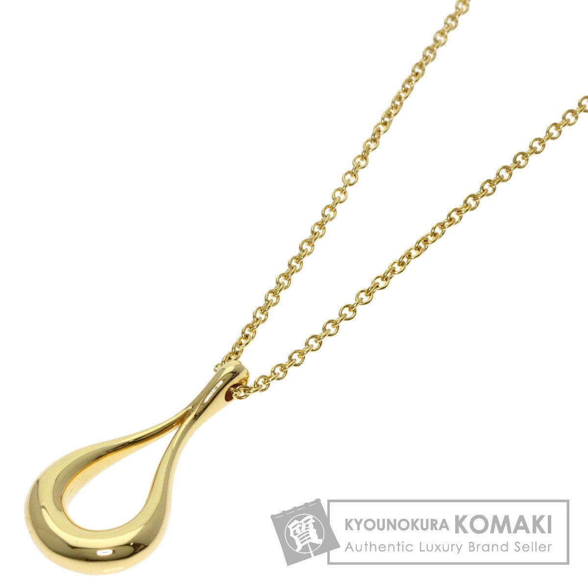 TIFFANY&Co. ティファニー オープン ティアドロップ ネックレス K18YG