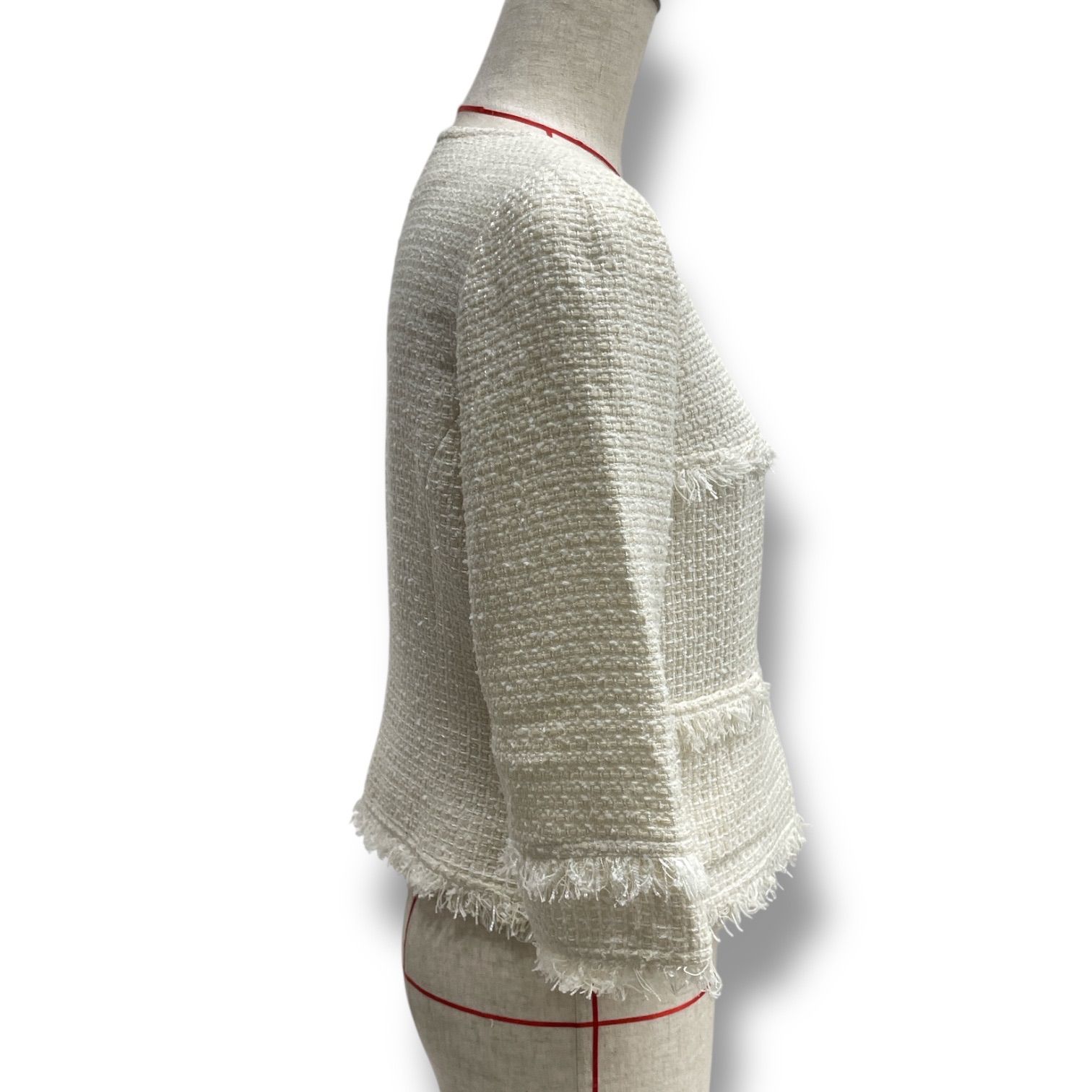 Rene ルネ ツイードジャケット ノーカラージャケット TISSUE ツイード