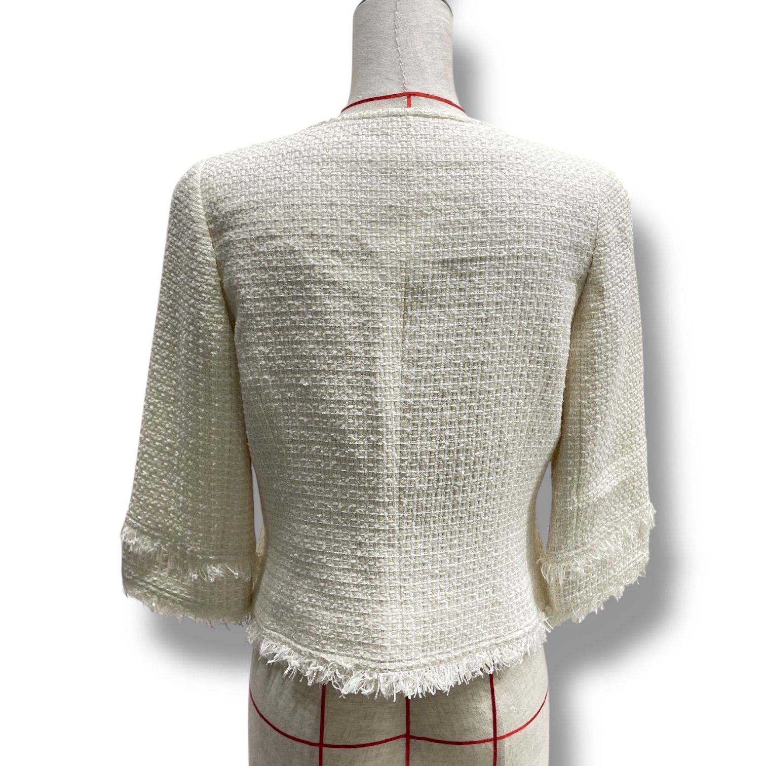 Rene ルネ ツイードジャケット ノーカラージャケット TISSUE ツイード