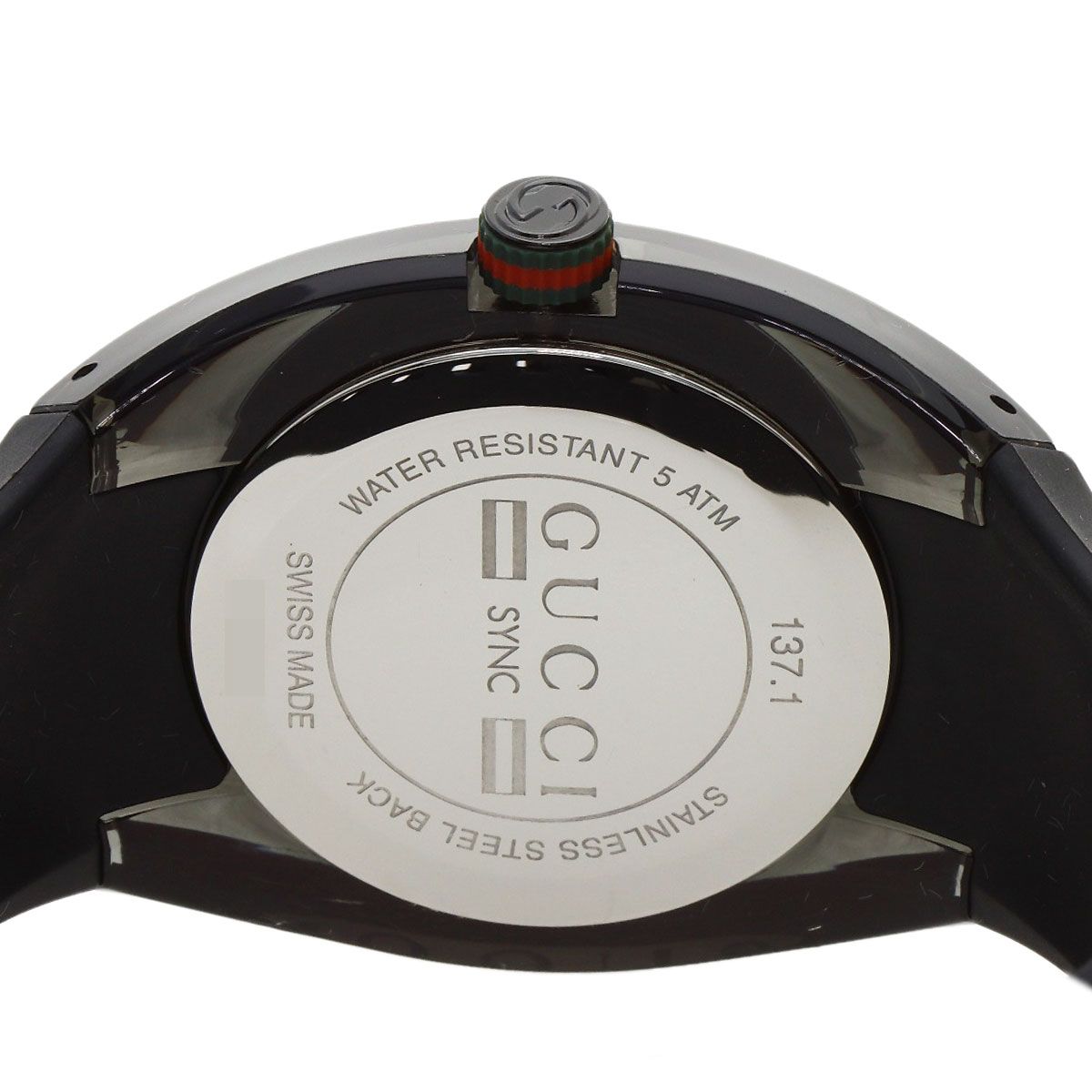 GUCCI グッチ 137.1 SYNC シンク シェリーライン 腕時計 SS ラバー