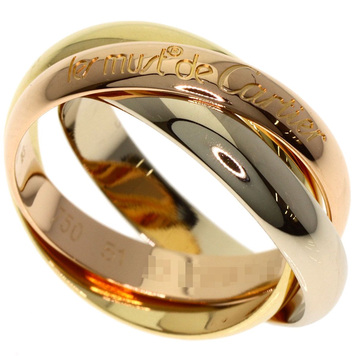 CARTIER カルティエ トリニティ #51 リング・指輪 K18YG K18WG K18PG