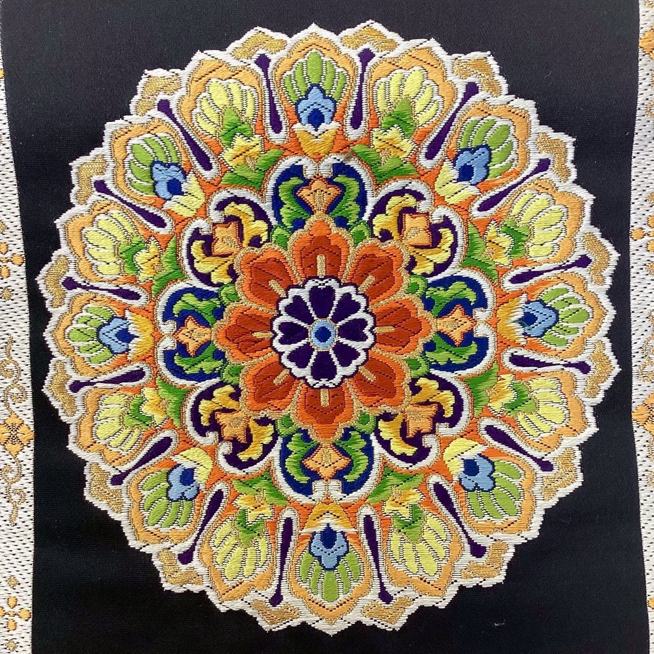 6741］袋帯 華紋 金銀糸 黒 六通 逸品 正絹 着物 フォーマル - メルカリ