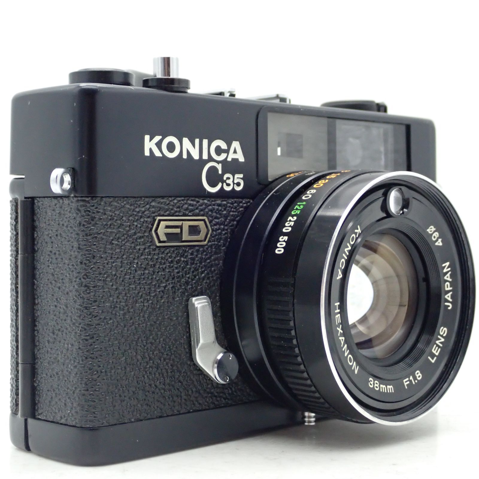 極上品 KONICA C35 FD ブラック HEXANON 38mm f1.8 レンジファインダー