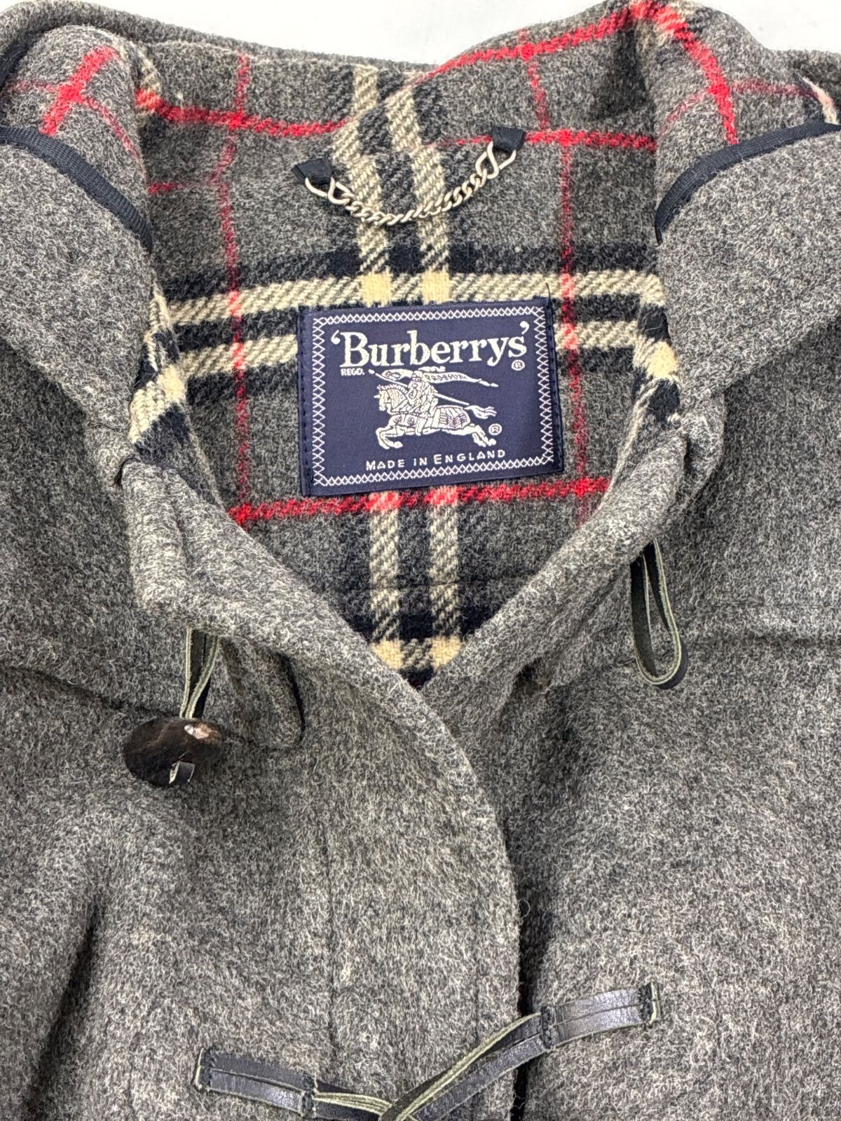 Burberrys 英国製 ダッフルコート Lサイズ グレー ノバチェック