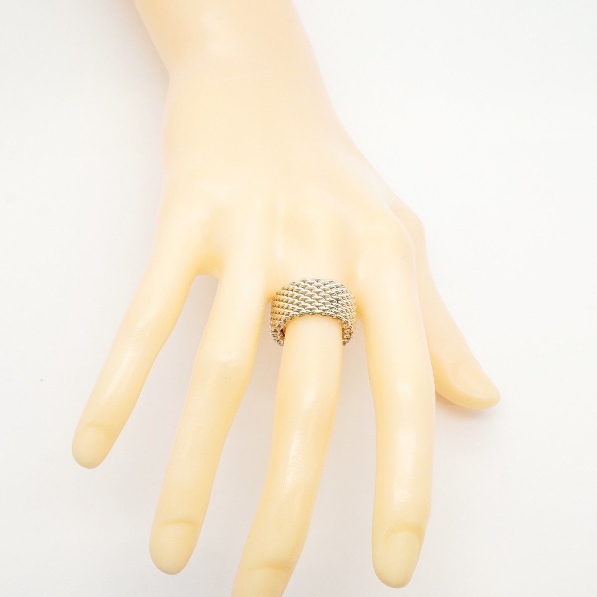 6jab0408】ティファニー リング サマセット/メッシュ シルバー925 21号