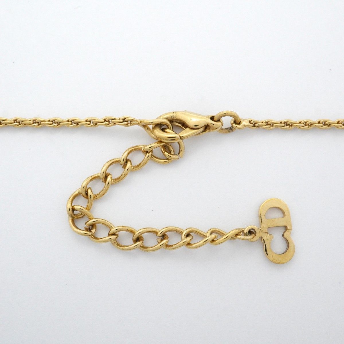 6jab0411】クリスチャンディオール ネックレス CDロゴ GPメッキ ライン