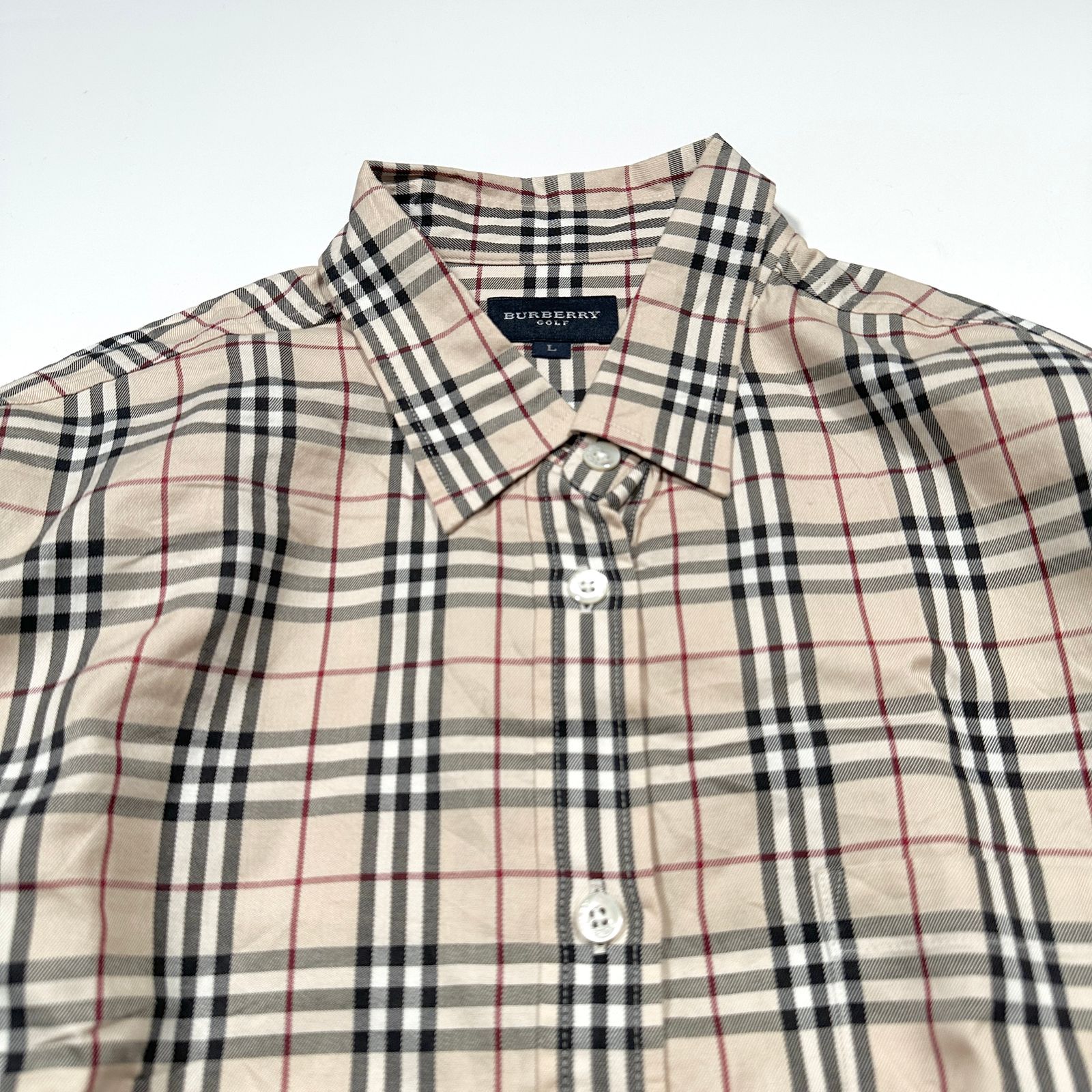美品】BURBERRY GOLF バーバリーゴルフ ノバチェック シャツ L - メルカリ