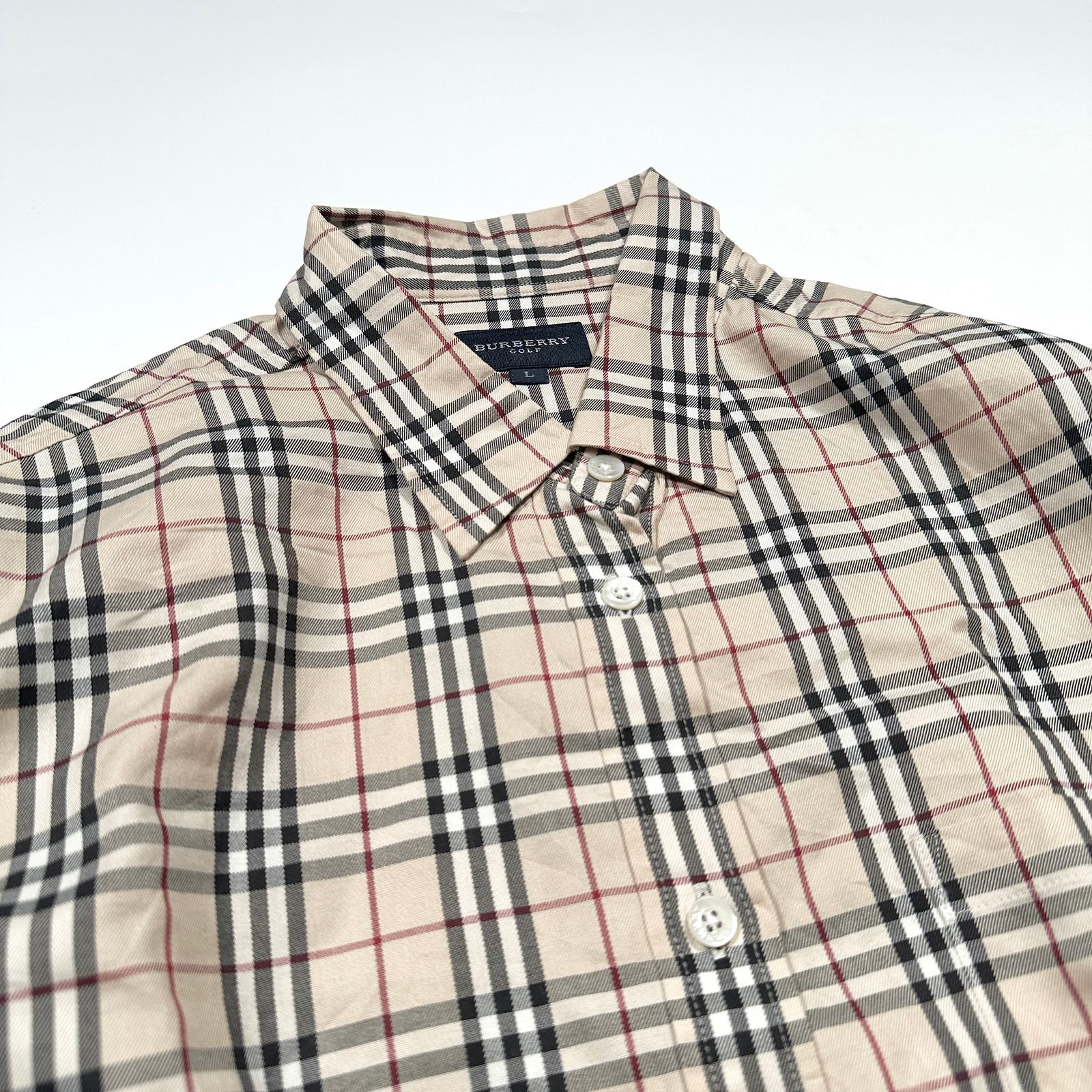 美品】BURBERRY GOLF バーバリーゴルフ ノバチェック シャツ L - メルカリ