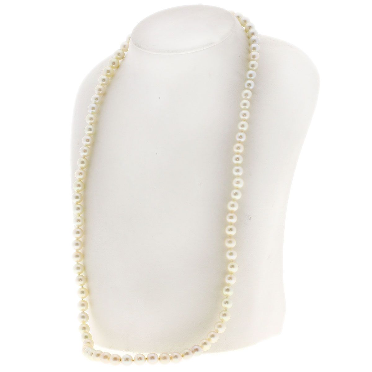 TASAKI タサキ アコヤパール 真珠 ロング ネックレス SV レディース