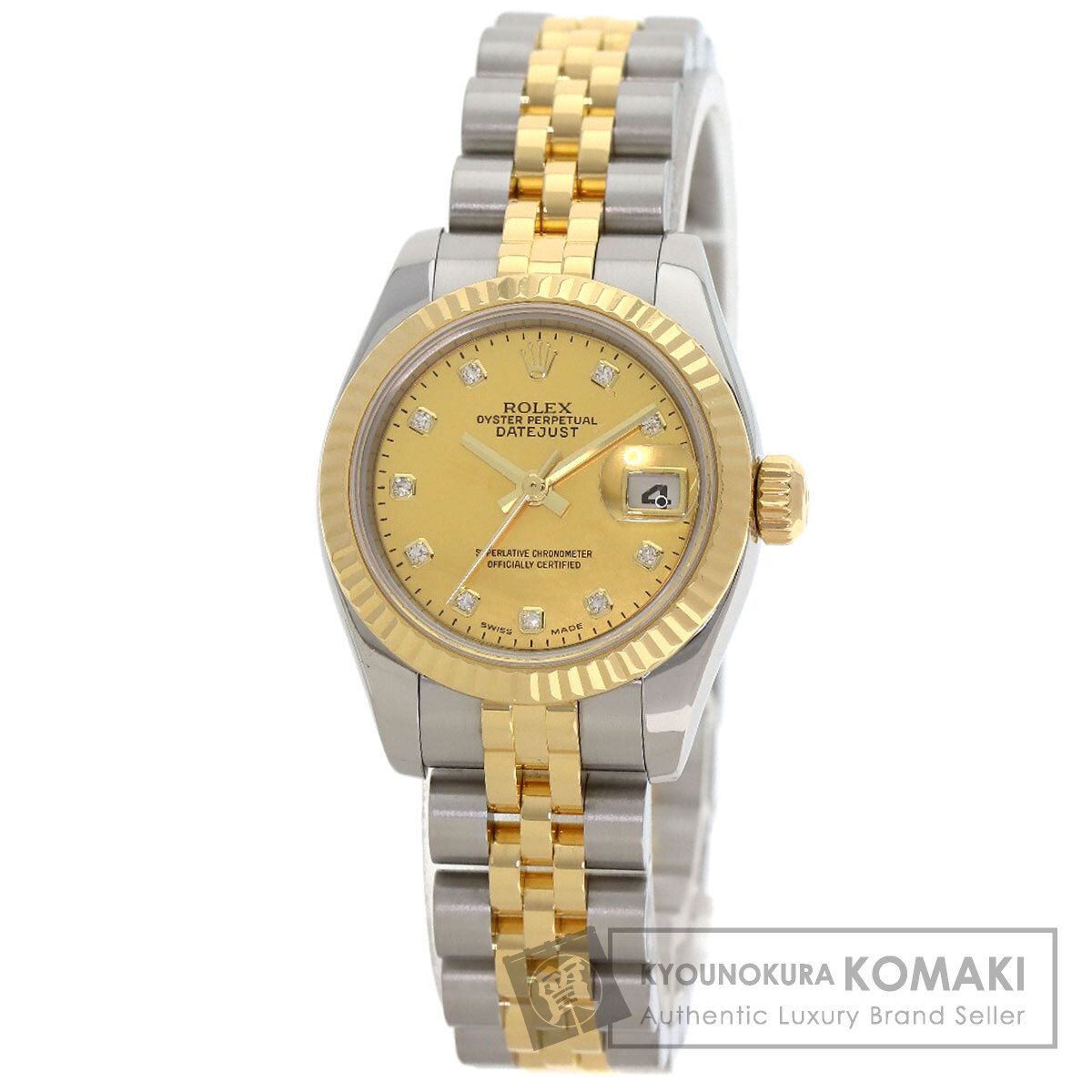 ROLEX ロレックス 179173NG デイトジャスト 10P ダイヤモンド 腕時計