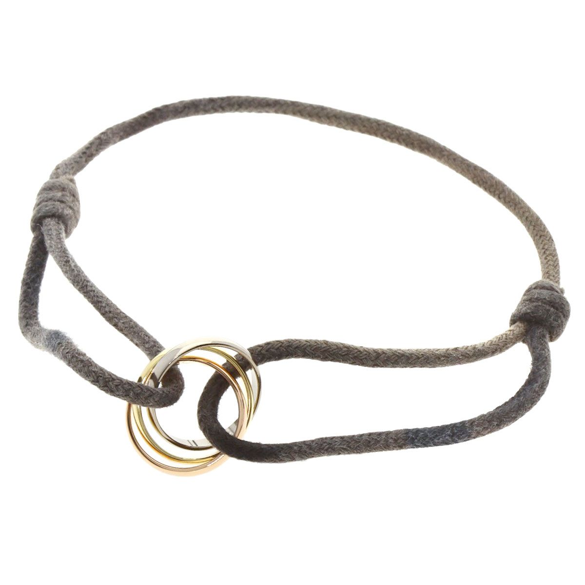 CARTIER カルティエ トリニティ コットン ブレスレット K18YG K18WG