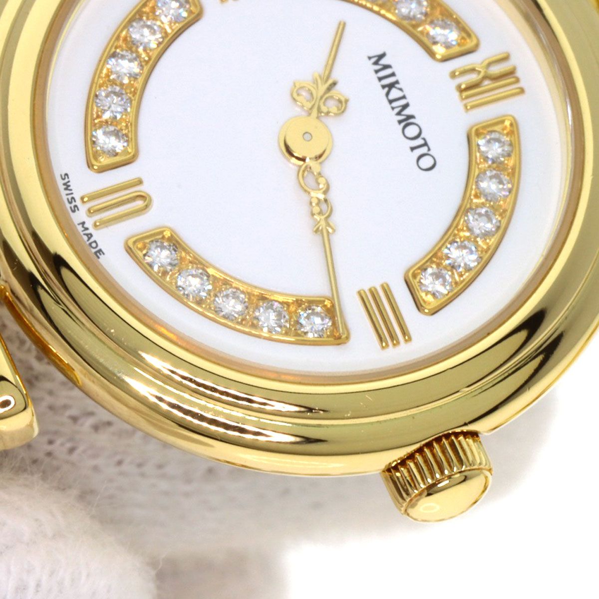 MIKIMOTO ミキモト 062-104 パールウォッチ ダイヤモンド 腕時計 K18YG