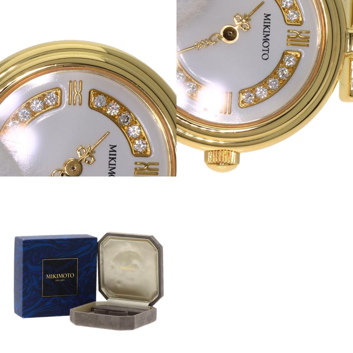 MIKIMOTO ミキモト 062-104 パールウォッチ ダイヤモンド 腕時計 K18YG