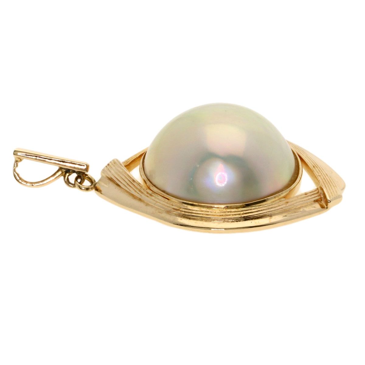 TASAKI タサキ マベパール 真珠 ペンダントトップ K14PG レディース