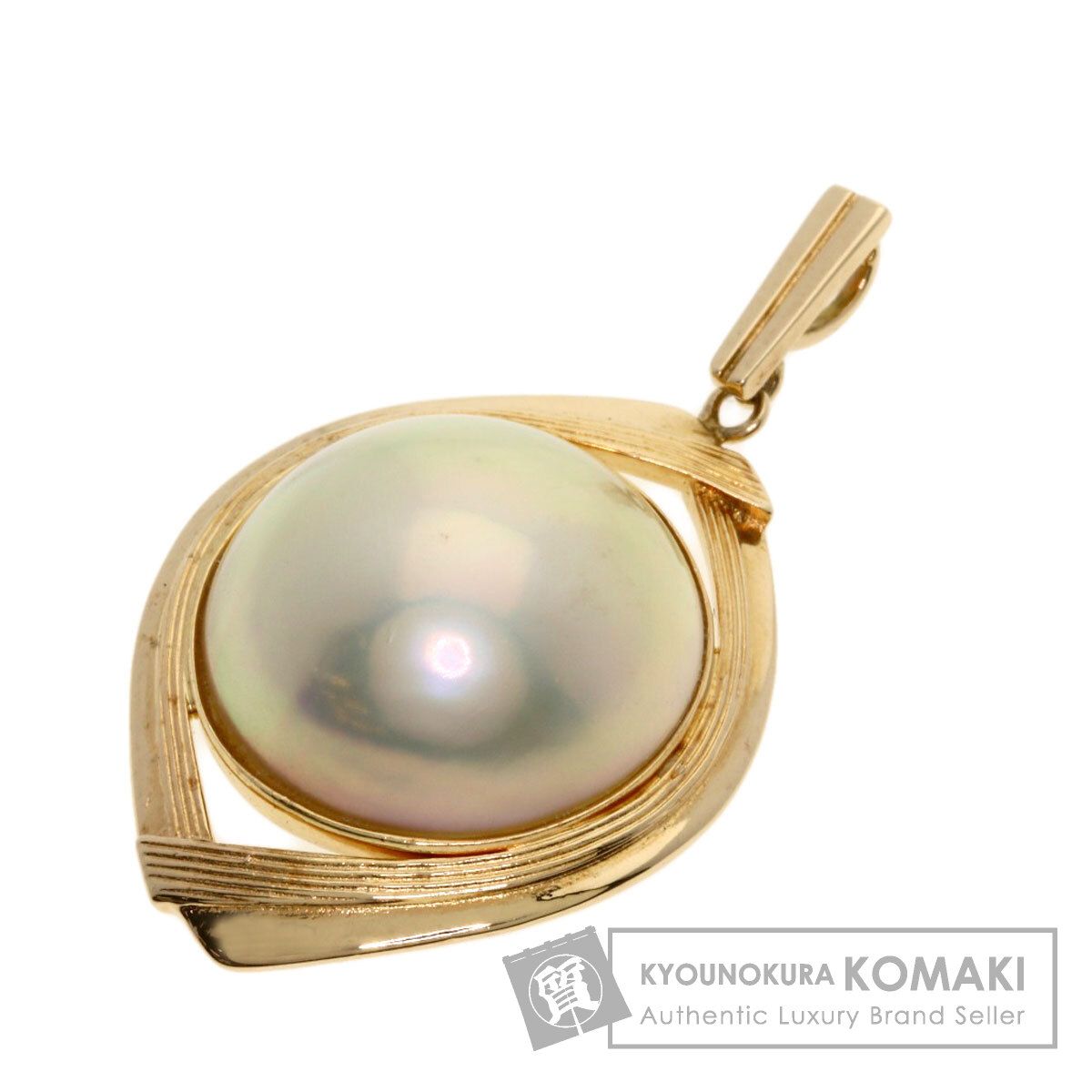 TASAKI タサキ マベパール 真珠 ペンダントトップ K14PG レディース