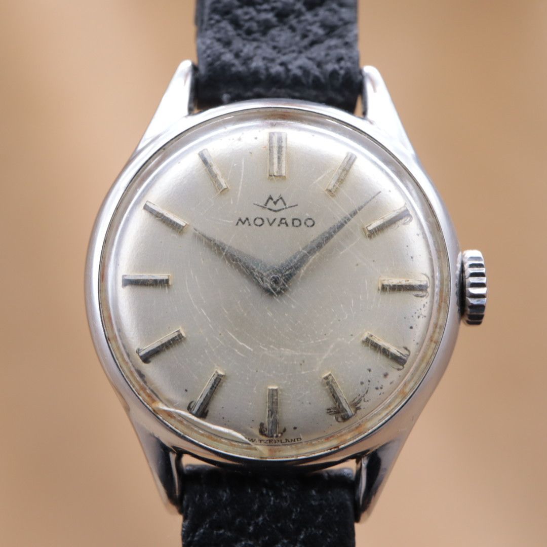 MOVADO モバード ヴィンテージ 手巻き バーインデックス シルバー SS