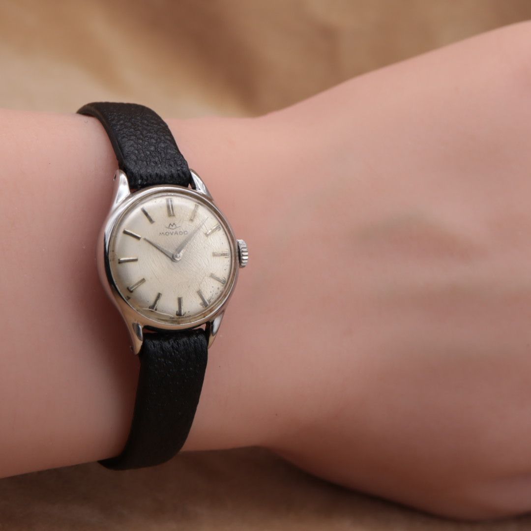 MOVADO モバード ヴィンテージ 手巻き バーインデックス シルバー SS