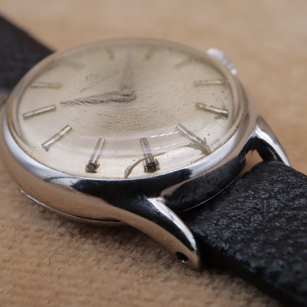 MOVADO モバード ヴィンテージ 手巻き バーインデックス シルバー SS