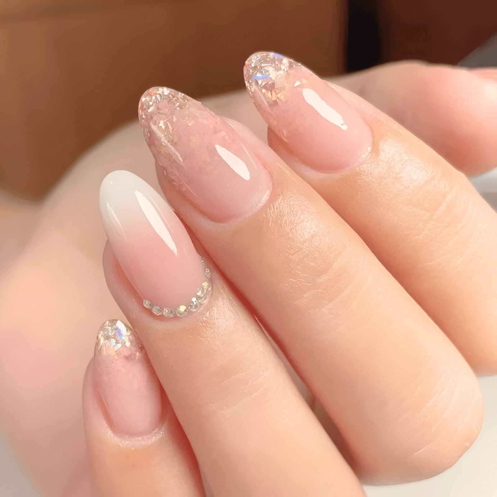 COLORBIRD ネイルチップ ショート 24枚 ピンク ネイル 付け爪 チップ