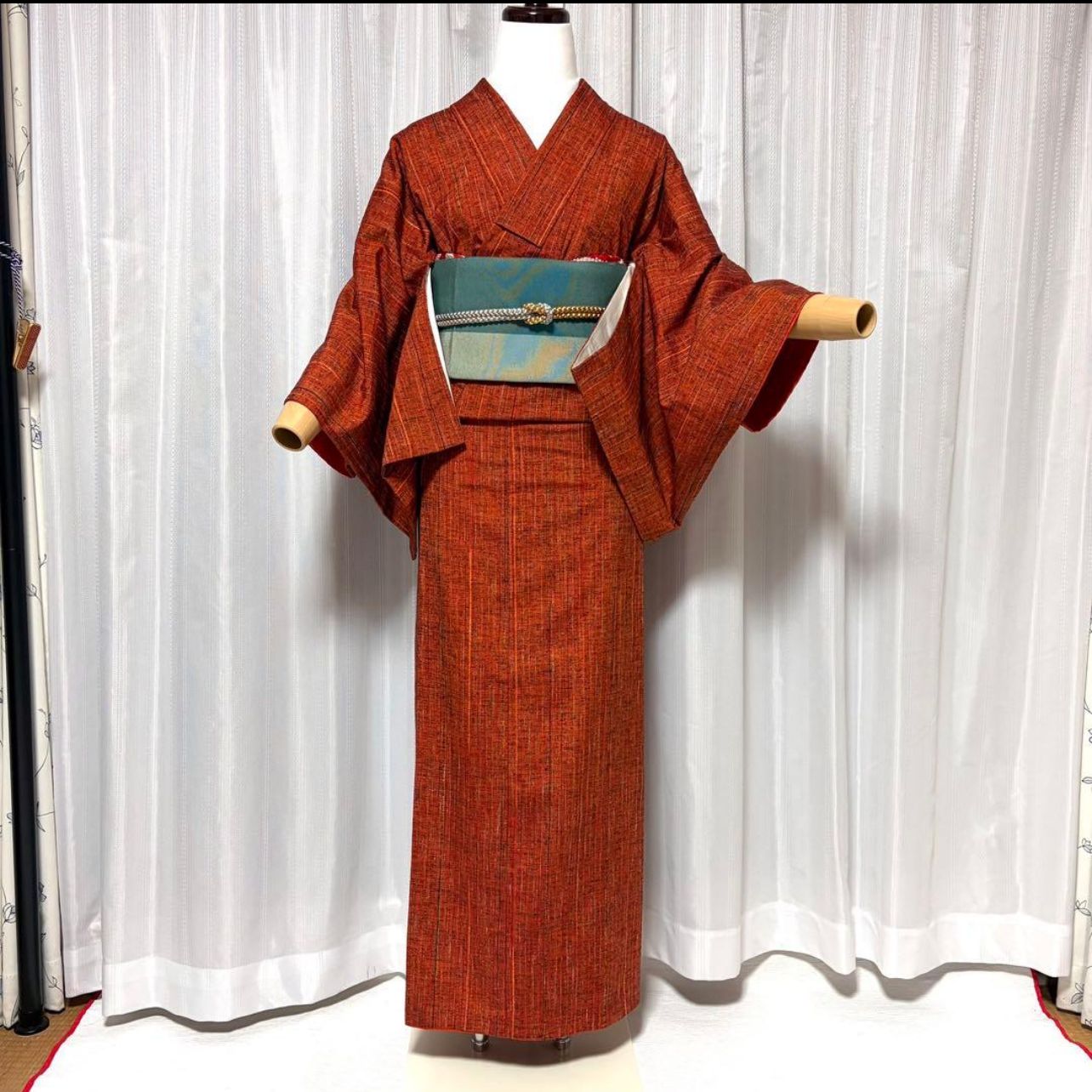 正絹 紬 ぜんまい紬系 小紋 フルセット 状態良好150〜160cm オ5 - メルカリ