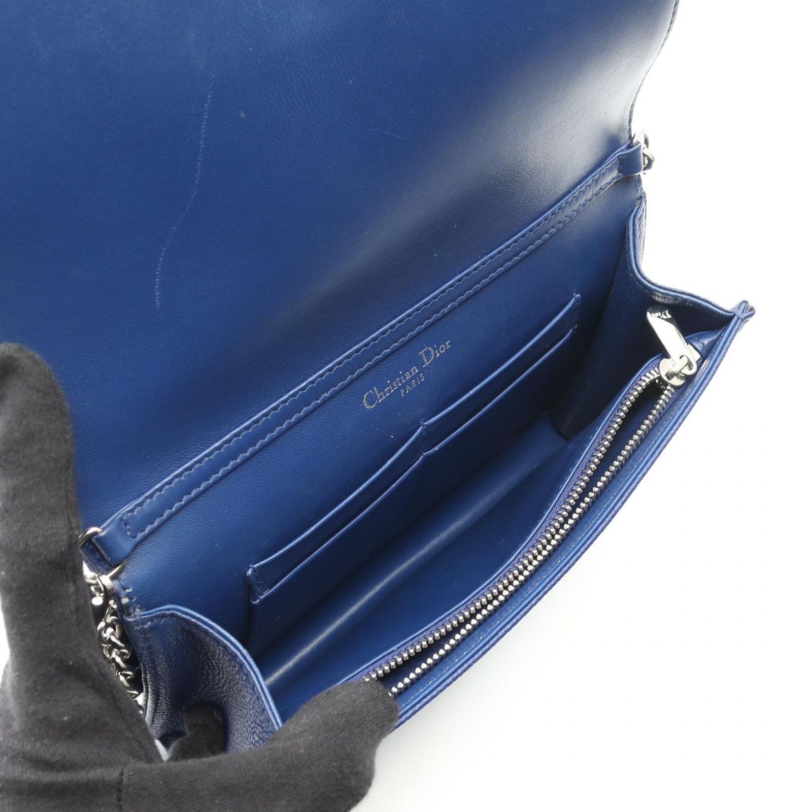 ディオール Dior ショルダーバッグ DIORAMA ディオラマ ブルー レザー