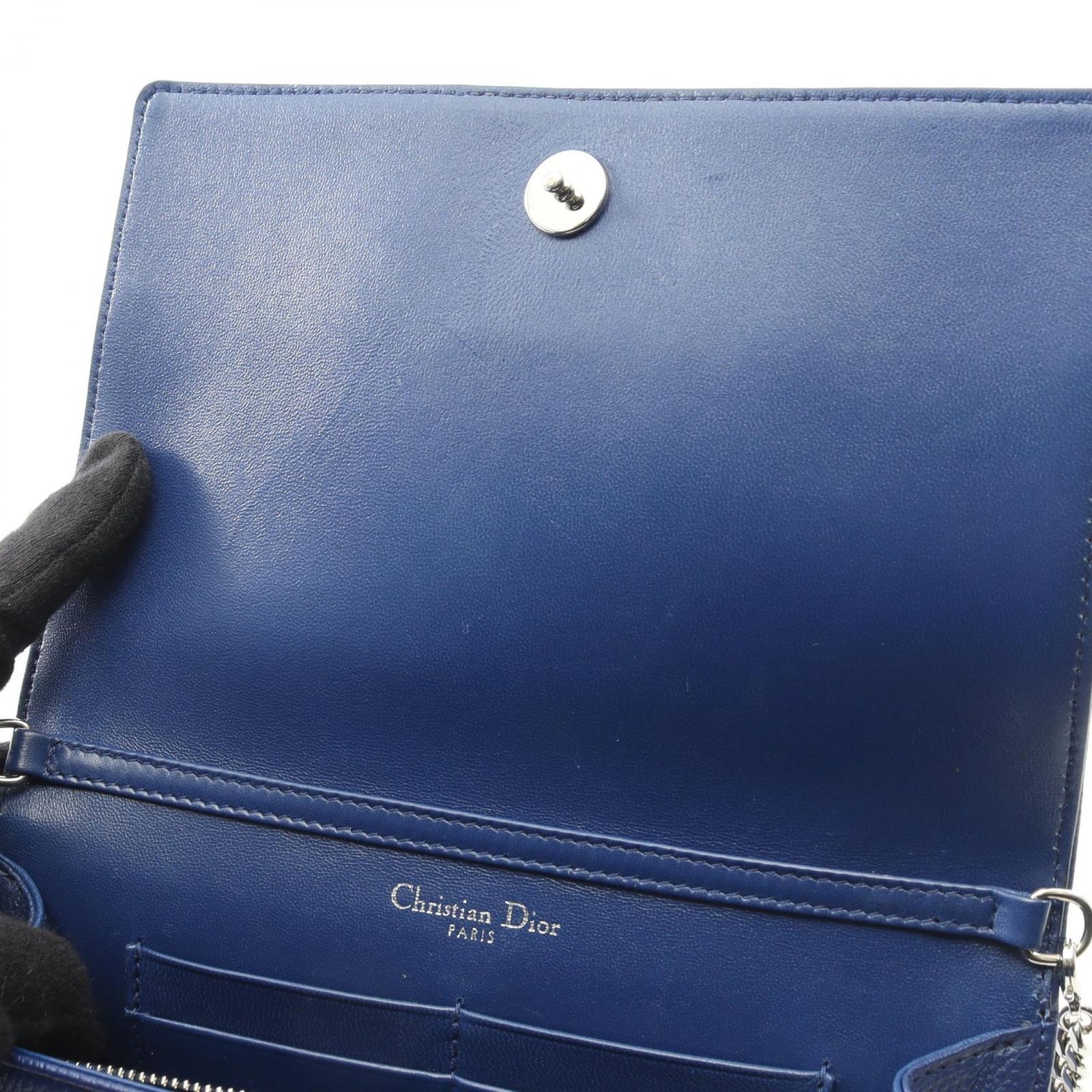 ディオール Dior ショルダーバッグ DIORAMA ディオラマ ブルー レザー