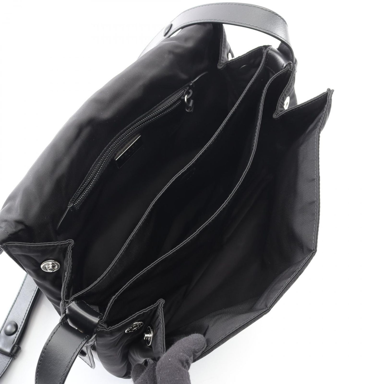 プラダ / PRADA　ミディアム パデッド Re-Nylon ショルダーバッグ　1BD255　ナイロン　ブラック 【中古】 商品番号 S-159619 PRADA（プラダ） ミディアム パデッド Re-Nylon ショルダーバッグ