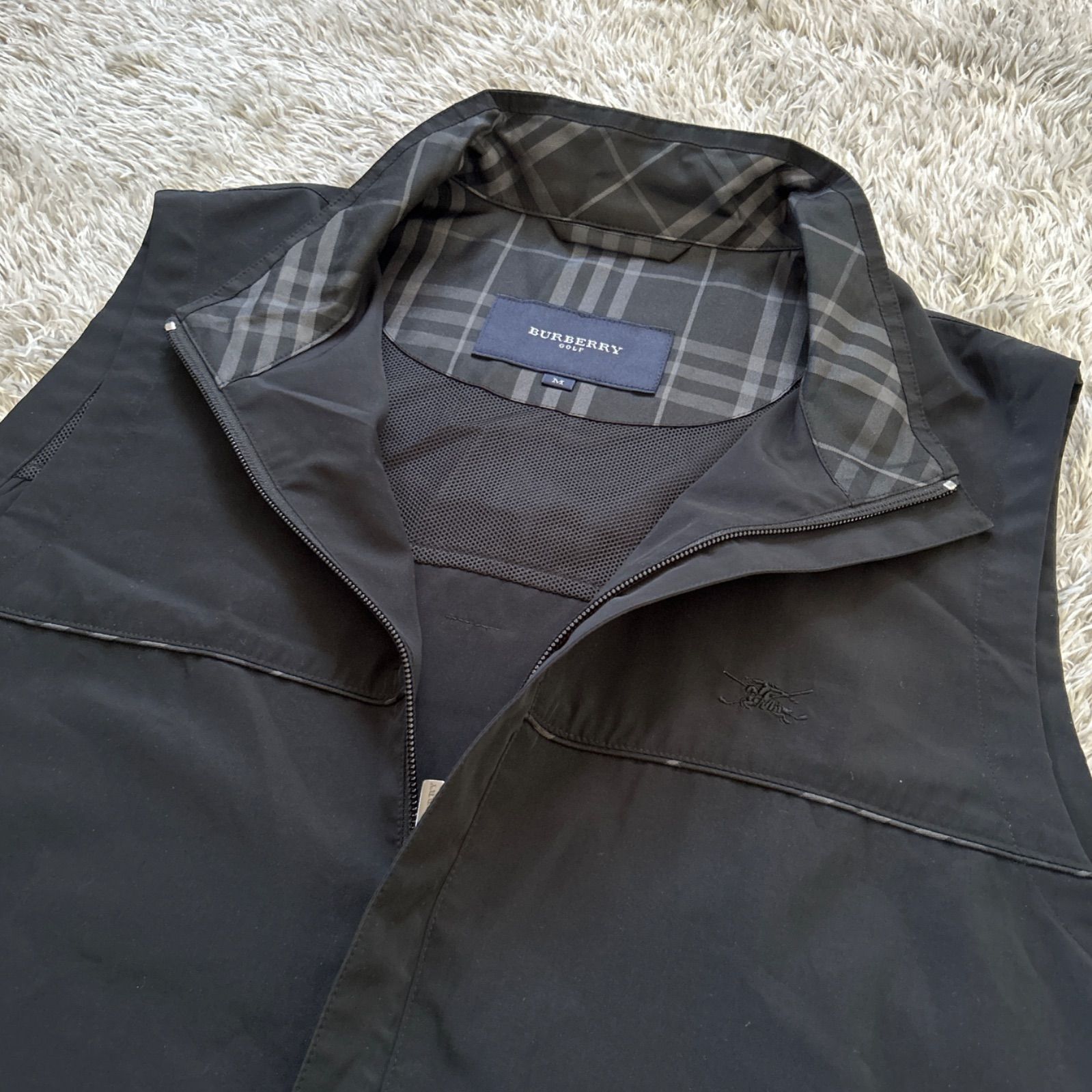BURBERRY GOLF バーバリーゴルフ メンズ ゴルフウェア ベスト M 刺繍