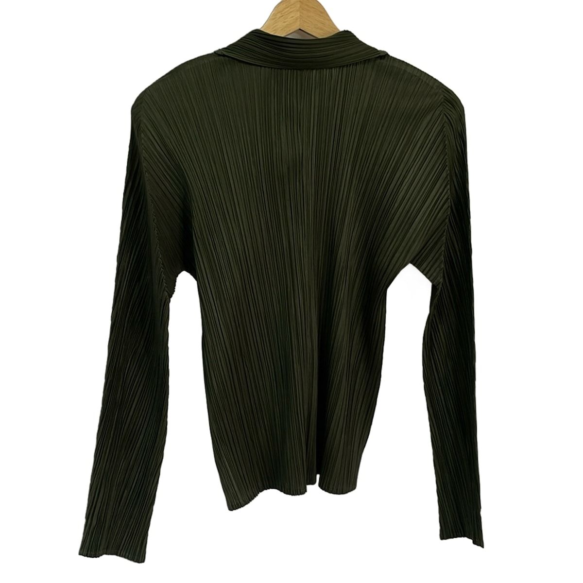 PLEATS PLEASE 長袖タートルネック 3 ダークグリーン PLEATS PLEASE(プリーツプリーズ) 長袖シャツブラウス サイズ4 XL