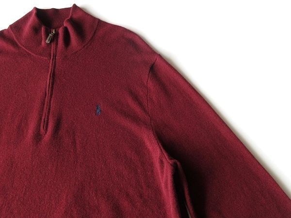 POLO RALPH LAUREN ラルフローレン ポロポニーロゴ刺繍 ウール ハーフ