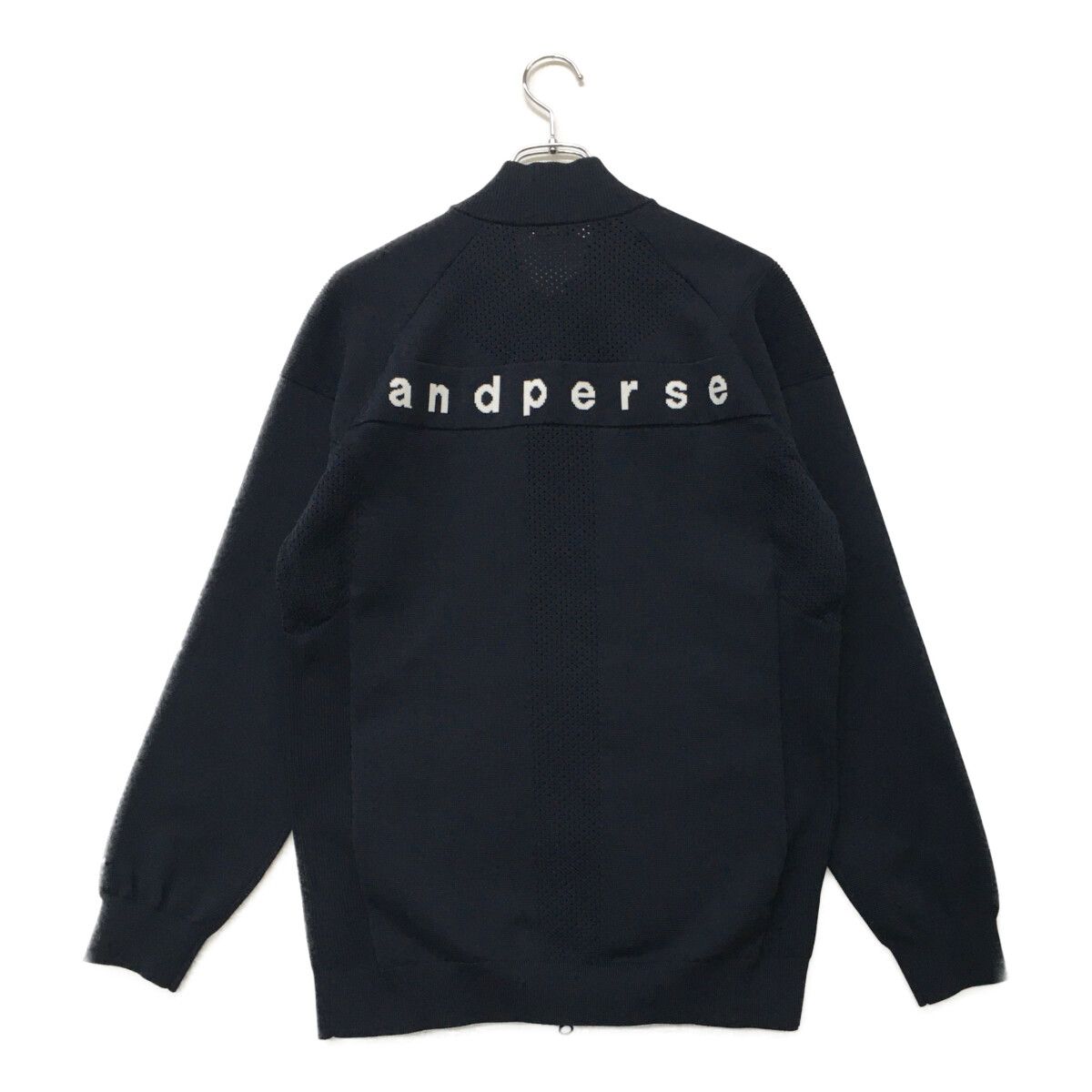 未使用品 メンズ アンパスィ and per se ニットアウター L 紺 ネイビー