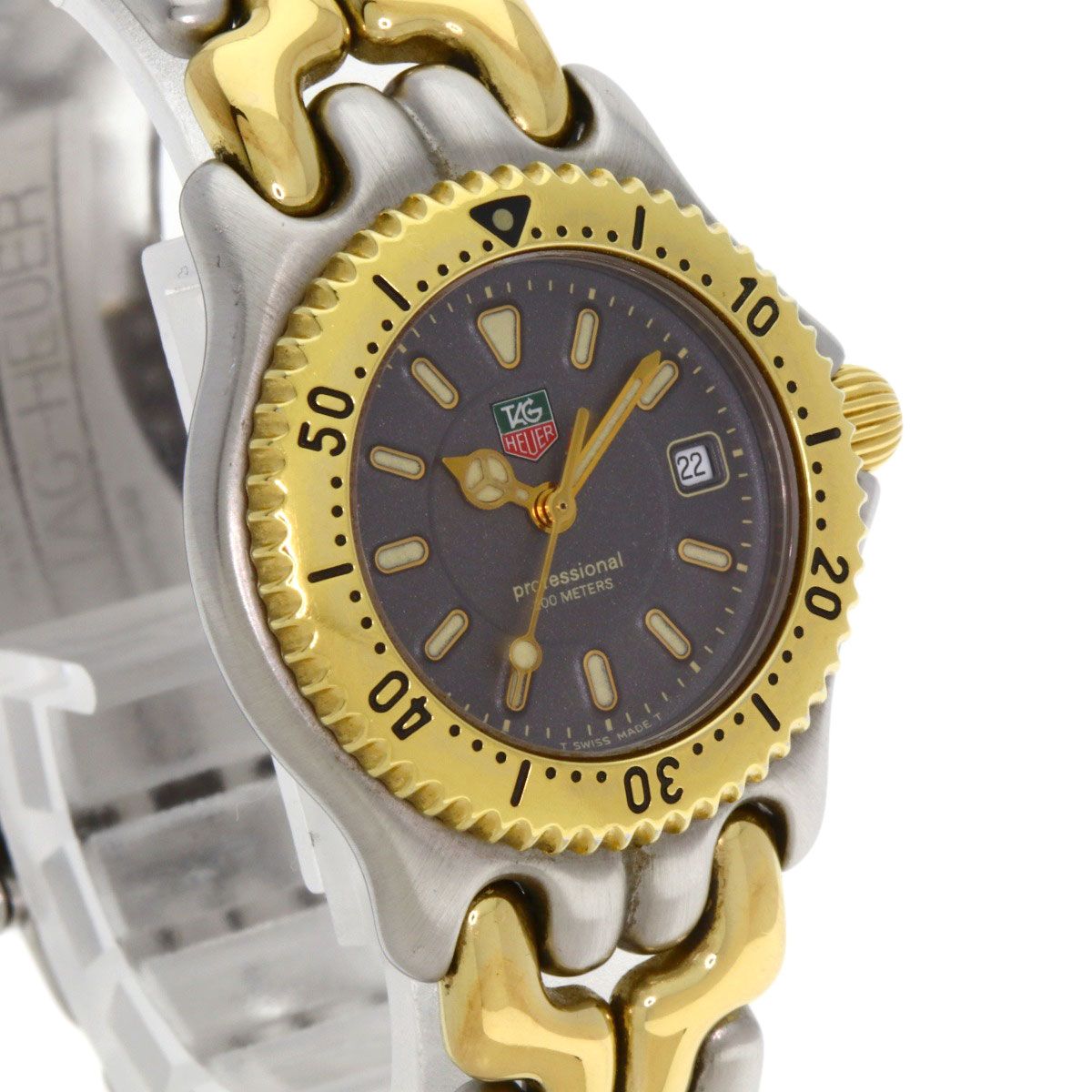 稼働 TAG HEUERタグホイヤー WG1320-2 ゴールド TAG HEUER タグホイヤー WG1320-2 セル デイト プロフェッショナル