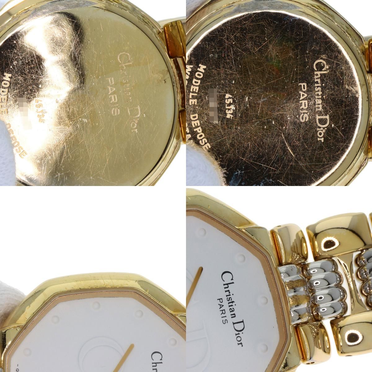 CHRISTIAN DIOR クリスチャンディオール D45-134 オクタゴン 腕時計 GP