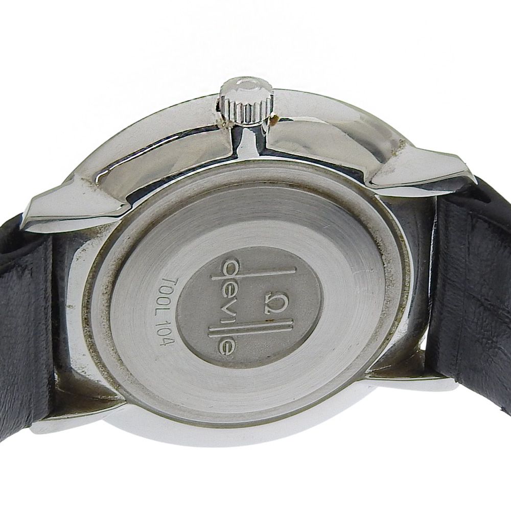 OMEGA】オメガ デビル TOOL104 ステンレススチール×レザー シルバー 手